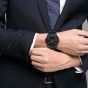 Soft Leather Band with Black Buckle for Samsung Galaxy Watch 3 45mm - Denim Black