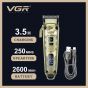 VGR Rechargeable Hair Clipper, Dry, Gold - V-005