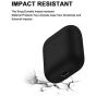 Protective Silicone AirPods Case separate head - Black