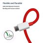 SHOPSYES Type-C Male to USB  Female OTG Cable - White and Red