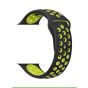 Silicone Sport Band for Apple Watch, 42mm- Black and Lemon