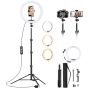 Ring Light with Tripod Stand, 12 Inch - Black