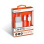 Dausen Wall Charger with Lightning Cable, 2.1 Amper, White- TR-EA430WT