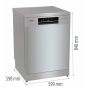 Gorenje Freestanding Dishwasher, 16 Persons, Metallic Grey - GS643D60X