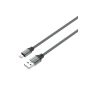 كابل شحن لدنيو USB فئة A الى لايتنينج، 1 متر، 2.4 امبير، رمادي - LS441