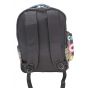 Gharibo Bags School Backpack With Pencil Case For Girls, Donuts Pattern - Black