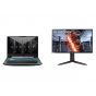Asus TUF Gaming A15 FA506NF-HN005W Laptop, AMD Ryzen 5 7535HS, 512GB SSD, 8GB RAM, 15.6 Inch, FHD Display, NVIDIA GeForce RTX 2050 4GB, Windows 11- Graphite Black with LG Ultra Gear 27 Inch Gaming Monitor - 27GN65R-B
