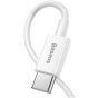 Baseus USB-C to Lightning Charging and Data Cable, 2 Meters, White - CATLYS-C02
