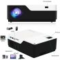Wownect LED Projector, 1920x1080 Resolution, Black and White - M18