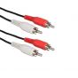Keendex 2RCA Male to 2RCA Male Audio Cable, 1.5 Meters, Black - KX 2551