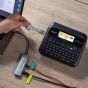 طابعة ملصقات مكتبية براذر، قابلة للتوصيل بالكمبيوتر، اسود - PT-D610BT