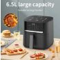 Sokany Digital Air Fryer, 6.5 Liters, 1800 Watt, Black - SK-10040
