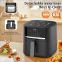 Sokany Digital Air Fryer, 6.5 Liters, 1800 Watt, Black - SK-10040