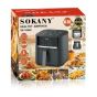 Sokany Digital Air Fryer, 6.5 Liters, 1800 Watt, Black - SK-10040