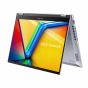 Asus VivoBook S14 Flip TN3402YA-LZ555W Laptop, AMD Ryzen 5 7430U, 512GB M.2 NVMe PCIe 3.0 SSD, 8GB RAM, 14 Inch, WUXGA, 60Hz, AMD Radeon Graphics, Windows 11 - Cool Silver with ASUS Pen SA200H-MPP1.51