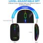 MMK Rechargeable Wireless Optical Mouse, Black - MMK05