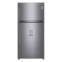LG No Frost Refrigerator with Smart Inverter Compressor, 592 Liters, Silver - GR-F822HLHM