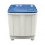 Tornado Top Load Half Automatic Washing Machine, 7Kg, White and Blue - TMH-HS07CWB