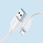 كابل شحن وبيانات جوي روم من USB فئة A إلى لايتنينج، بطول 1 متر، ابيض - S-UL012A9