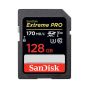 SanDisk Extreme Pro SDXC Memory Card, 128GB, Black - PRO SDXC UHS-I