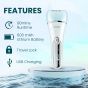 VGR Hair Remover, Wet and Dry, White and Blue - V-733