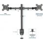 Dual Arm Holder for 23 to 27 Inch Monitors - Black