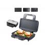 Sokany 3-in-1 Sandwich Maker, 3 Plates, 1000W, Black - SK-BBQ-835
