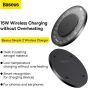 Baseus Simple 2 Wireless Qi Inductive Charger, 15 Watt, 1 USB-C Port, Black - CCJJ050001