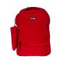 Gharibo Bags School Backpack With Pencil Case for Kids, Solid Pattern - Red