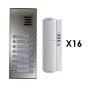 Auta Outdoor Intercom, 16 Lines, Silver and White - 749716