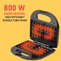 ماكينة وافل سوكاني، 800 وات، اسود - SK-BBQ-137