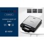 Sokany 3-in-1 Sandwich Maker, 3 Slices, 1400W, Black - SK-BBQ-852