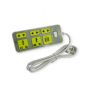مشترك كهرباء المغربي، 5 منافذ، 2 منفذ USB، قدرة 2500 وات - اخضر 
