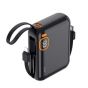 Sia Power Bank with Built-in Cables, 10000 mAh, Black - PB302