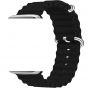 Keendex Silicone Wrist Band For Apple Watch, Black - KX 3403