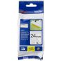 Brother Label Tape, 24mm x 8 Meters, Black on White - TZe-S251