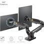 North Bayou Dual Monitor Stand, 17-27 Inches - Black