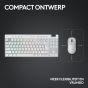كيبورد جيمنج لاسلكي لوجيتك G PRO X TKL ، بمفاتيح Tactile - ابيض
