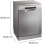 Bosch Series 4 Freestanding Dishwasher, 60 CM, 13 Persons, Stainless Steel - SMS4EMI60V