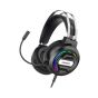 سماعة راس سلكية لينوفو بميكروفون للالعاب، بالوان RGB، اسود - H401