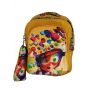 Gharibo Bags School Backpack With Pencil Case For Girls, Candy Pattern - Yellow