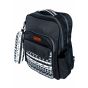 Gharibo Bags School Backpack With Pencil Case For Boys, Snowdrops Pattern - Black and White