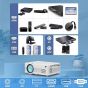 Qak LED Projector, 1920x1080 Resolution, White - AK-83
