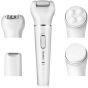 Kemei 5 In 1 Wet & Dry Epilator for Women, White - KM-2199