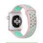 Silicone Sport Band for Nike Apple Watch, 38mm- Pink and Green
