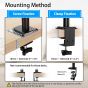 Worldlift Triple Arm Holder for 17 to 32 Inch Monitors - Black