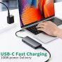USB Type C 8 in 1 Hub - Grey