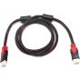 كابل HDMI الي HDMI، طوله 1.5 متر - اسود واحمر