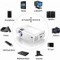 JJP LED Projector, 1920x1080 Resolution - Silver