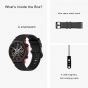 PEJE Smart Watch, 1.43 Inch - Black with Extra Strap